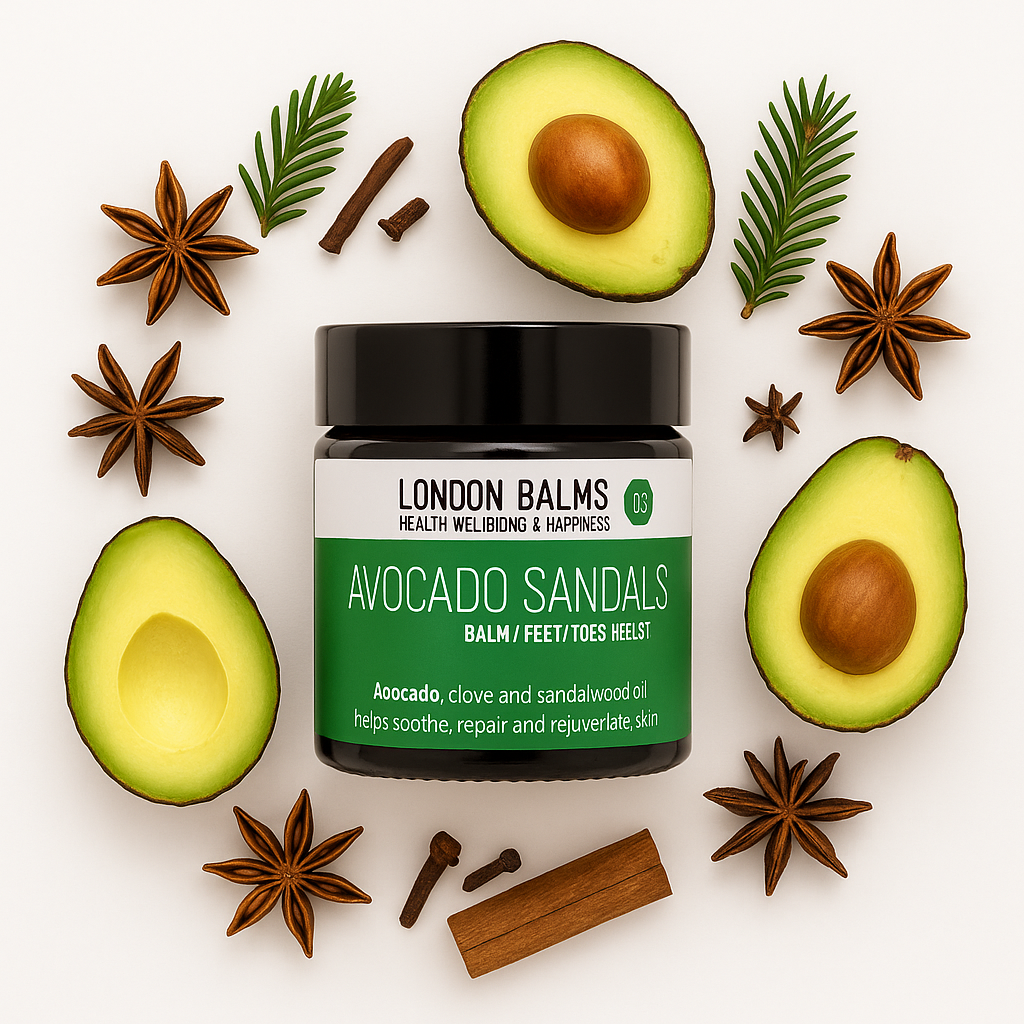 Avocado Sandals – Luxurious Organic Avocado Foot Balm for Deep Winter Nourishment