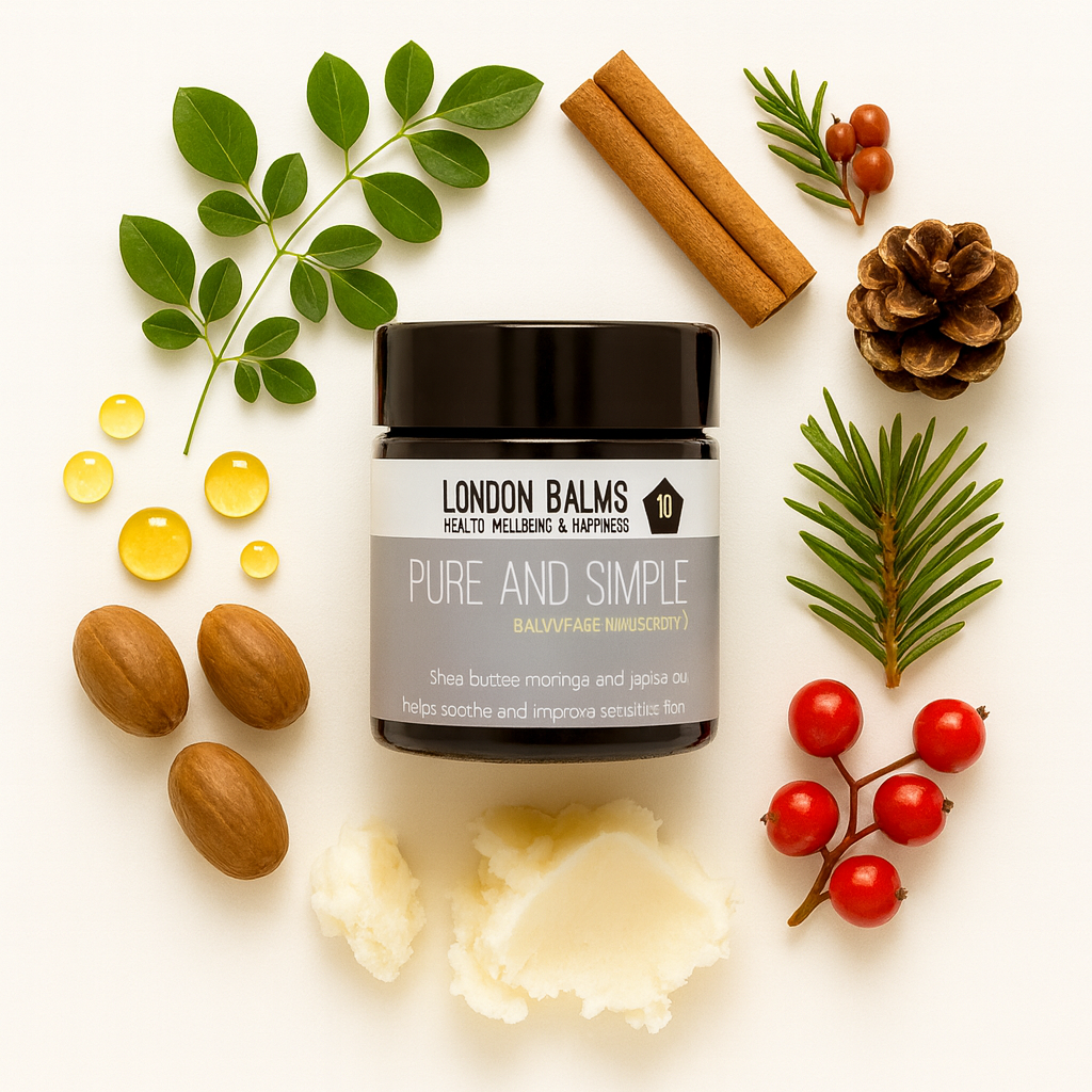 Pure & Simple – Luxurious Organic Face Balm with Moringa for Calm, Radiant Winter Skin